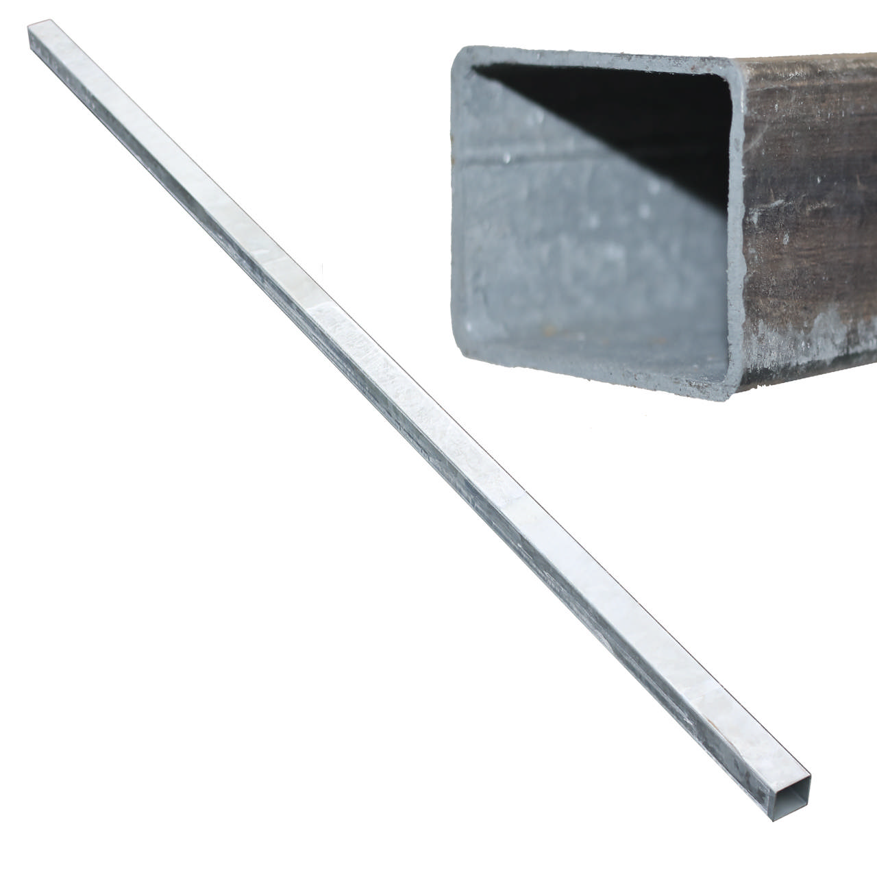 Galvanised post 300 x 6 x 6 cm