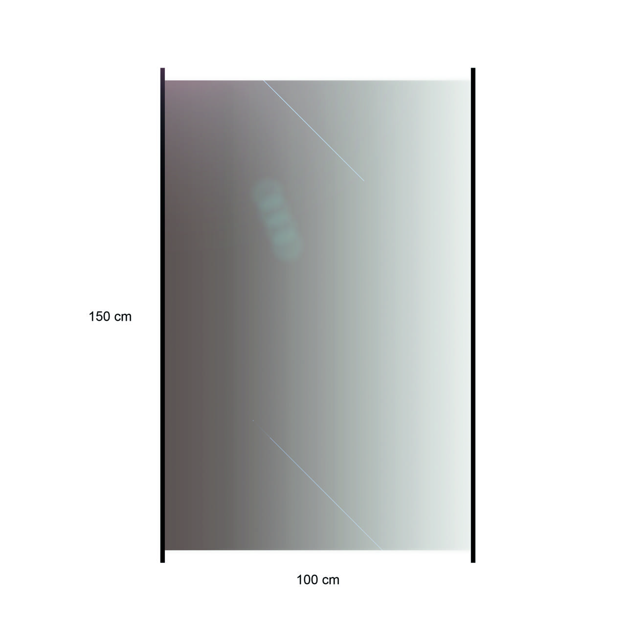 Glass fence with aluminium bar smoke-colored 150 x 100 cm HORTUS
