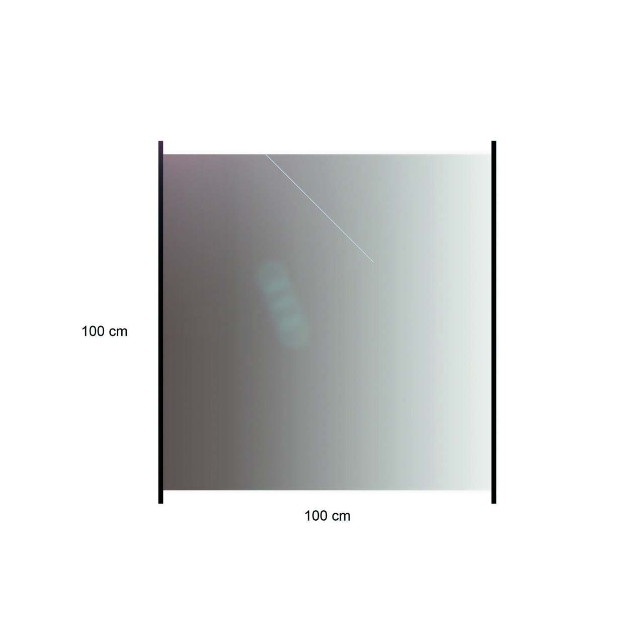 Glass fence with aluminium bar smoke-colored 100x100 cm HORTUS