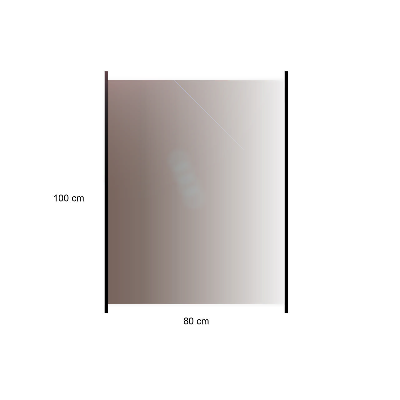 Glass fence with aluminium bar smoke-colored 100 x 80 cm HORTUS