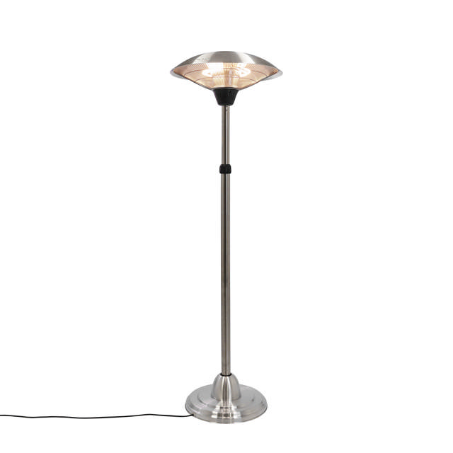 Patio heater floor model 2100 W HORTUS, silver