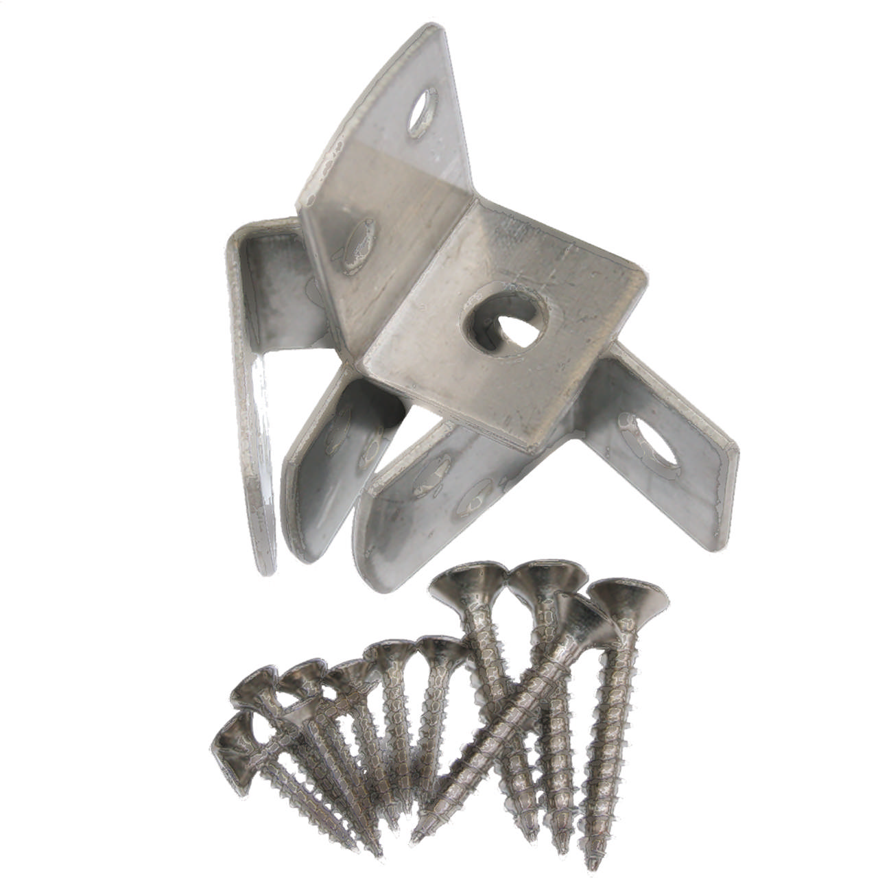 Rail brackets 4 pcs, stainless