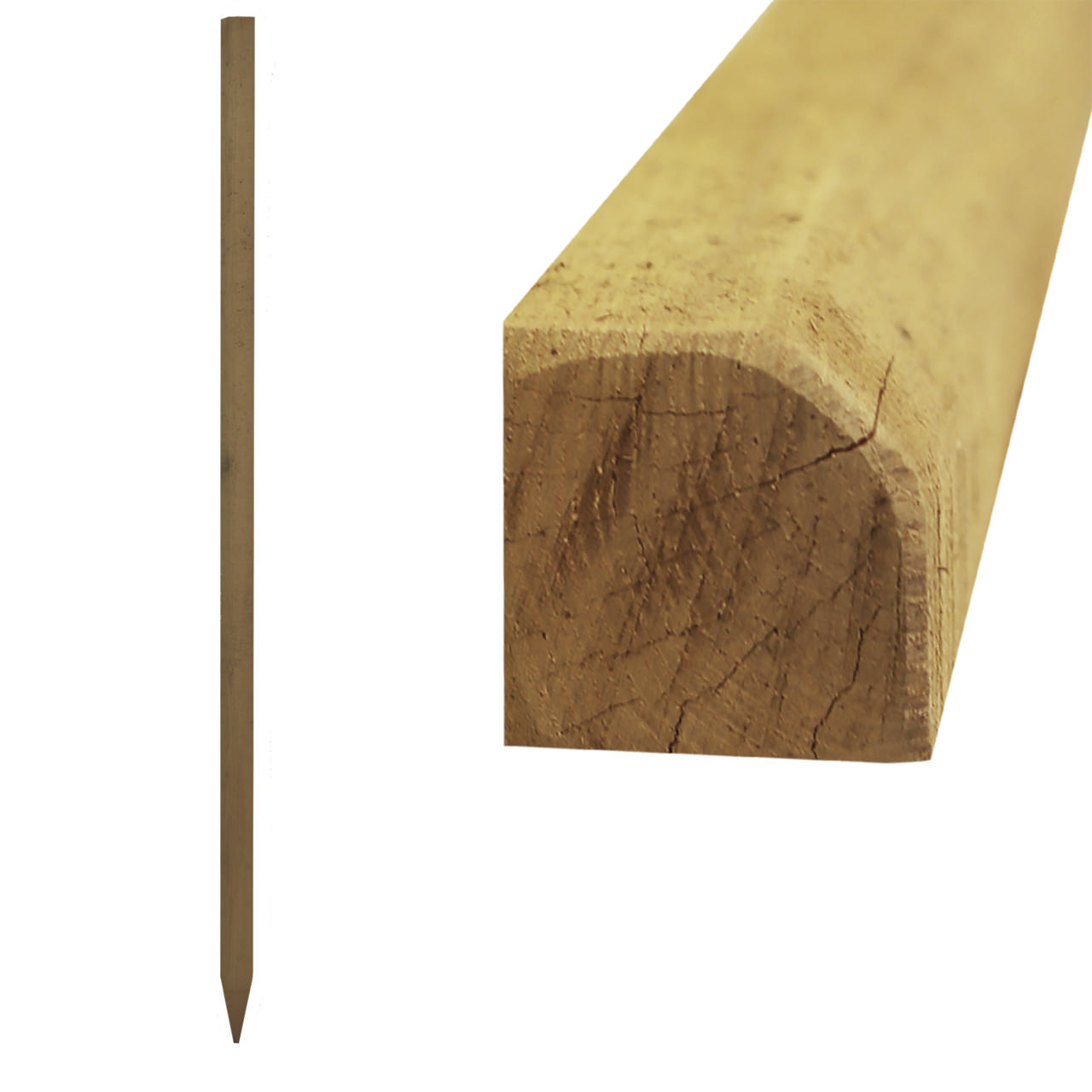 Fence post sawn, robinia, 18/24 cm2 x L: 150 cm