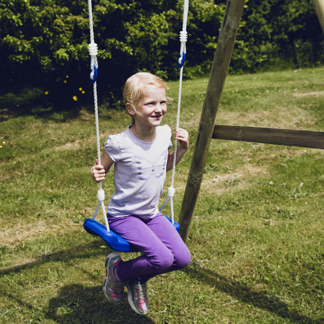 Swing seat w/ rope, blue NORDIC PLAY