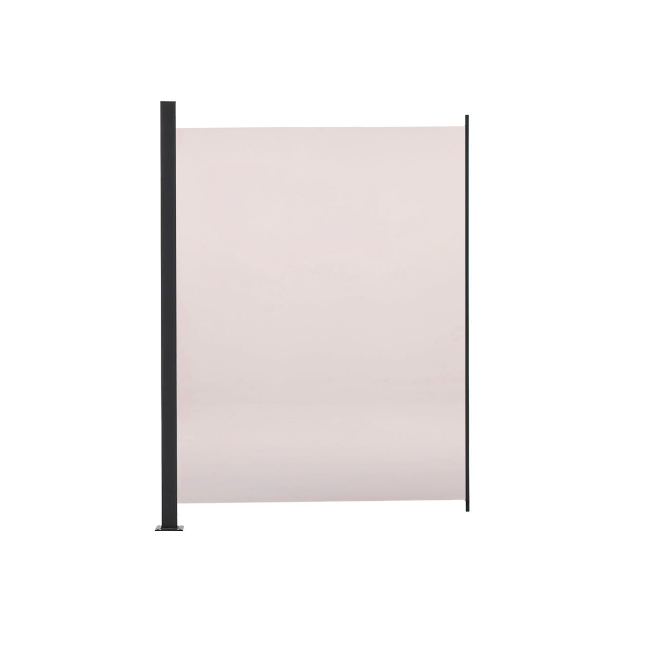 Glass fence set smoke-colored 80 x 100 cm 1 module + 1 post HORTUS
