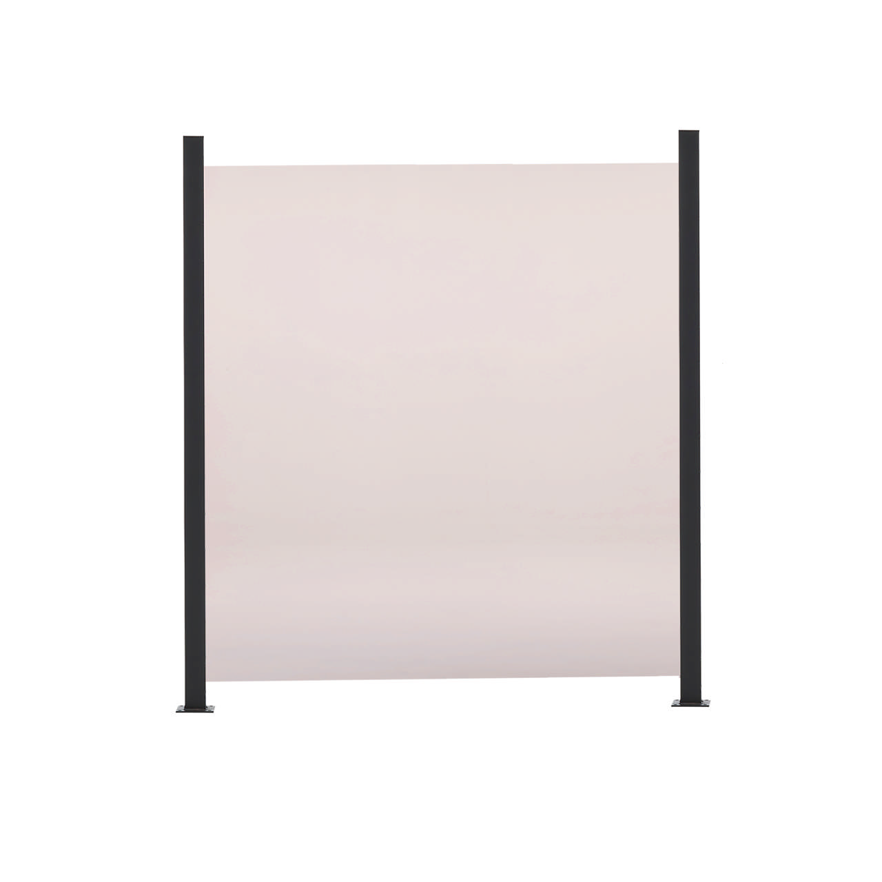 Glass fence set smoke-colored 100 x 100 cm 3 modules + 4 posts HORTUS