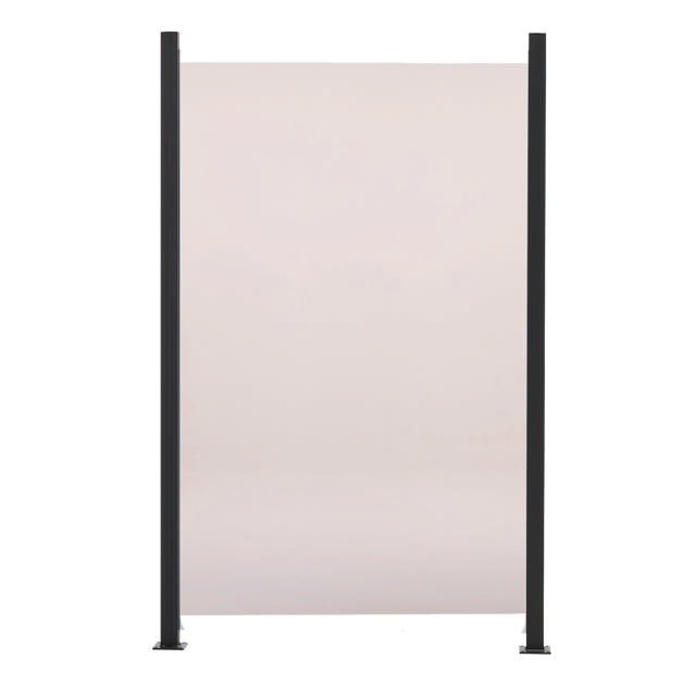 Glass fence set smoke-colored 100 x 150 cm 6 modules + 7 posts HORTUS