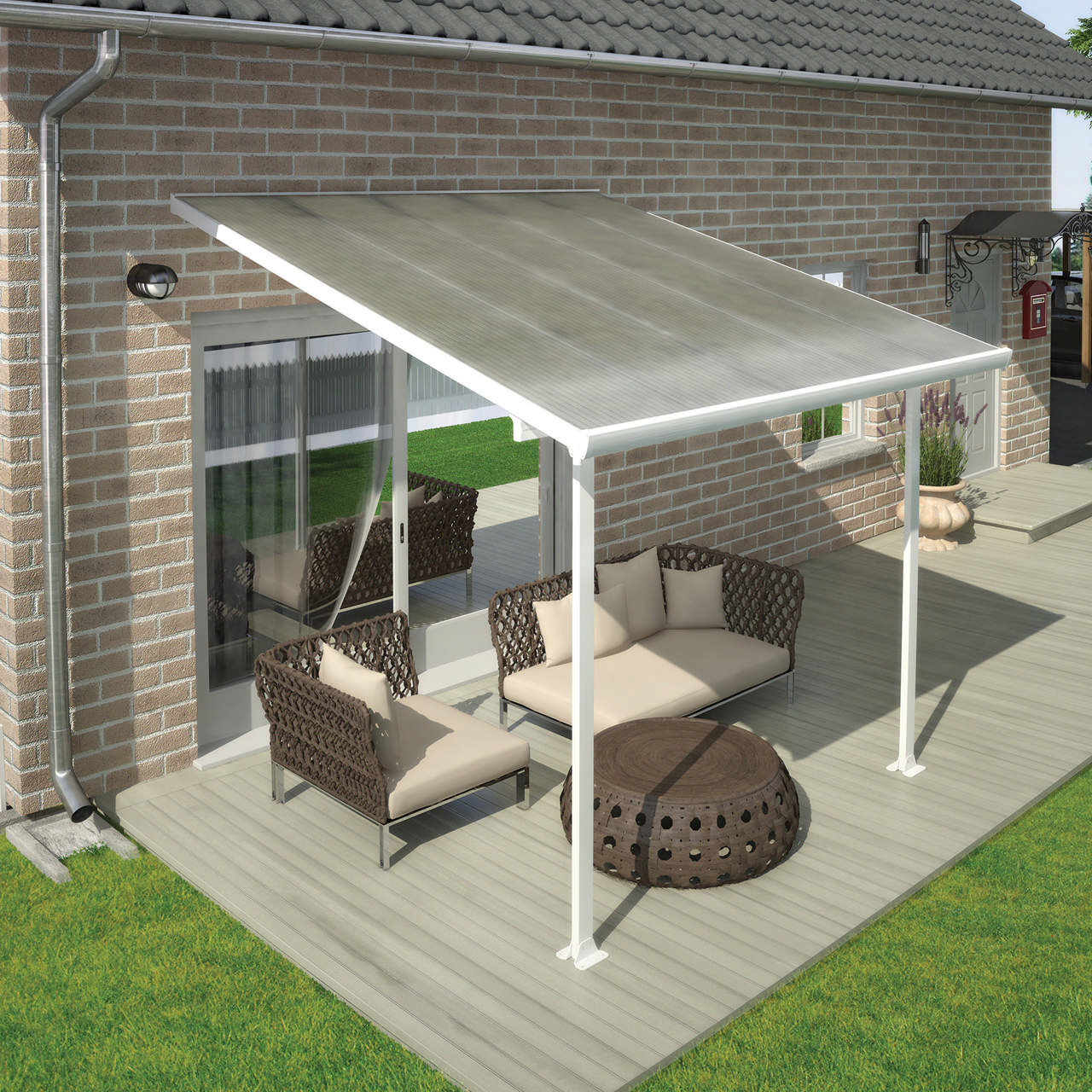 Patio cover Feria 9.0 m2, white Palram - Canopia