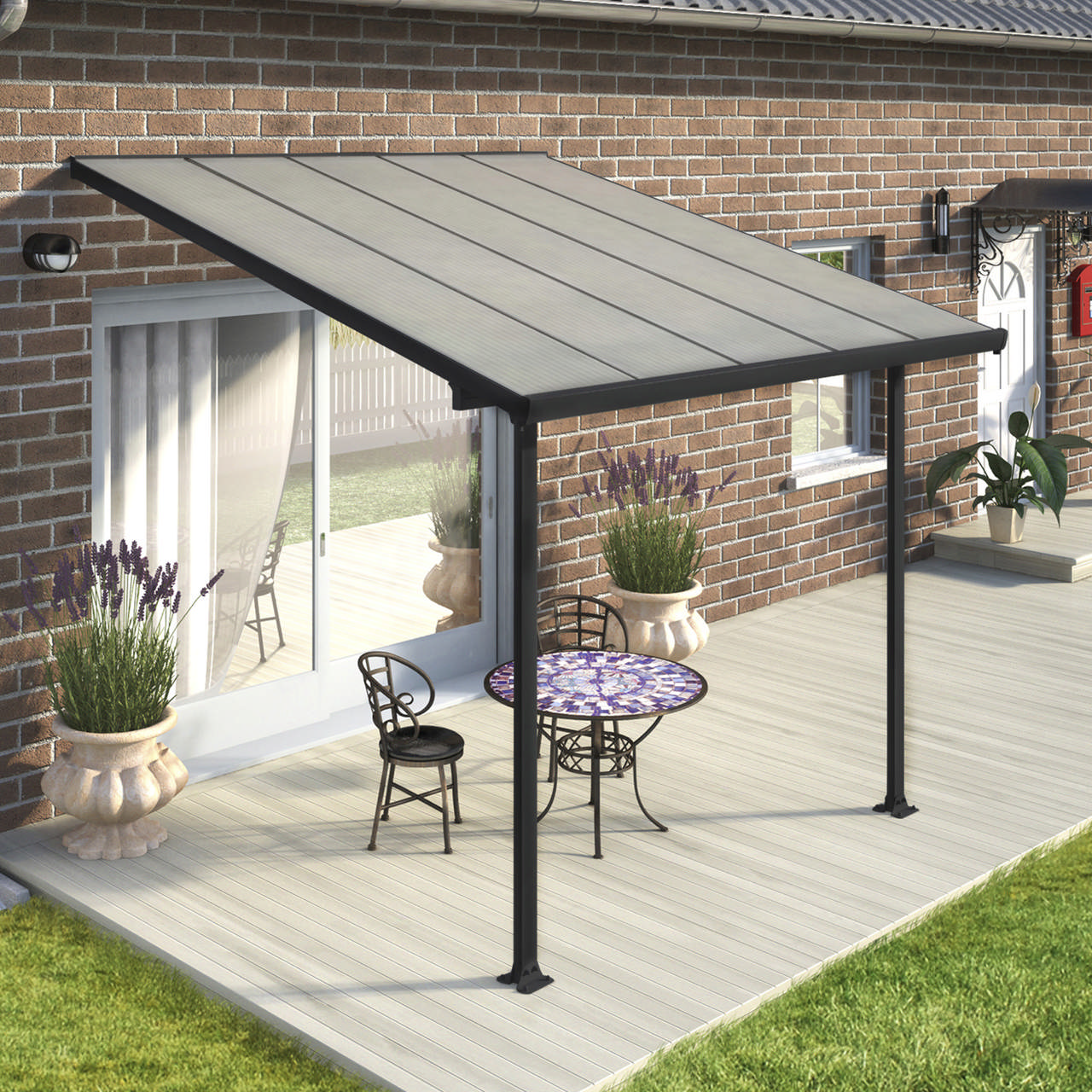 Patio cover Feria  9.0 m2, anthracite grey Palram - Canopia