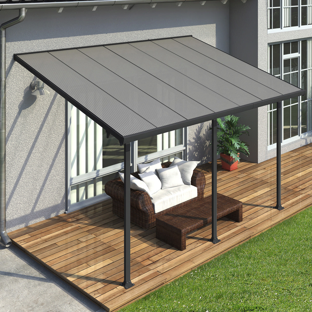 Patio cover Feria 12.5 m2, anthracite grey Palram - Canopia