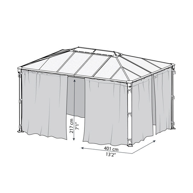 Gazebo Martinique 4300, anthracit grey Palram - Canopia