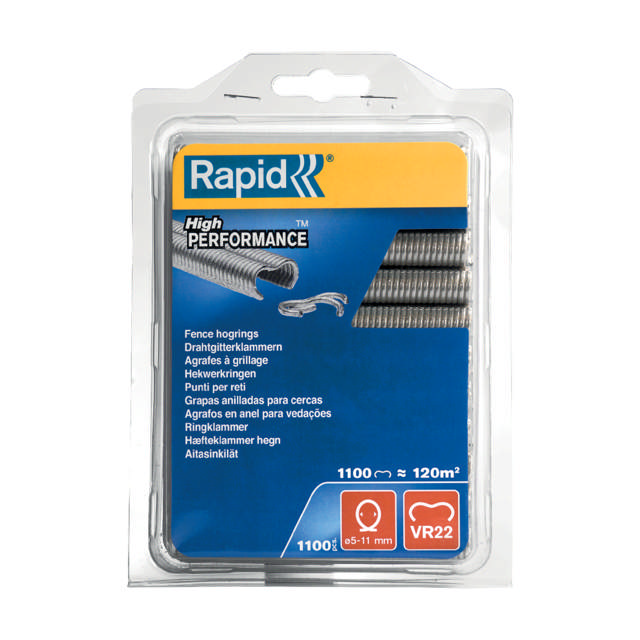 Rapid VR22 staples for fence pliers FP222, galv.