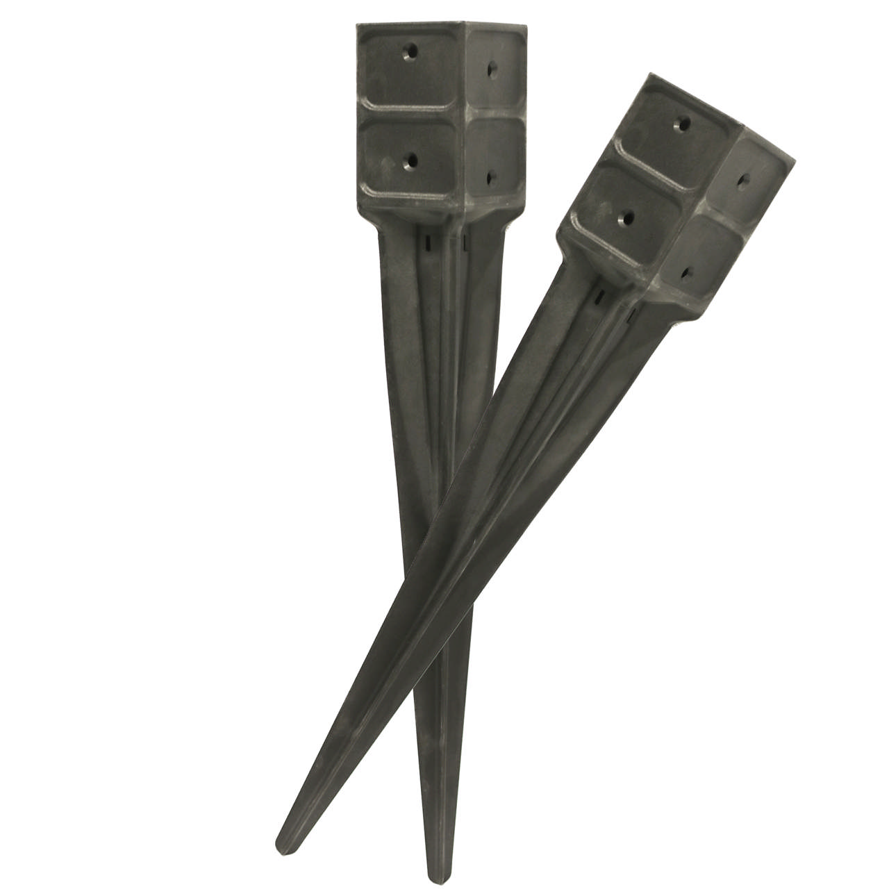 Ground anchor plastic 98 x 98 mm, L: 750 mm, black