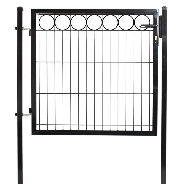 Gate for panel fence with deco 