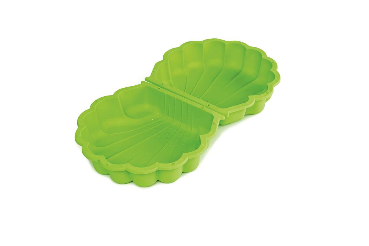 Sandpit, plastic, small clam shell 2 pcs., green PARADISO TOYS