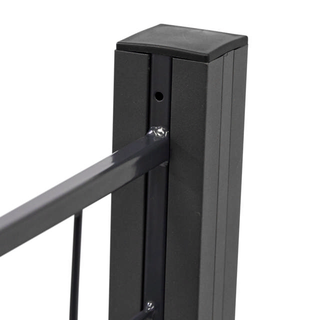 4 Panel anthracite gray trellis 100 x 100 cm including 5 aluminium, 108 cm, fencing posts