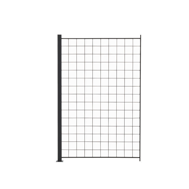 Supplementary anthracite trellis 150 x 100 cm including 1 aluminium, 158 cm, fencing post
