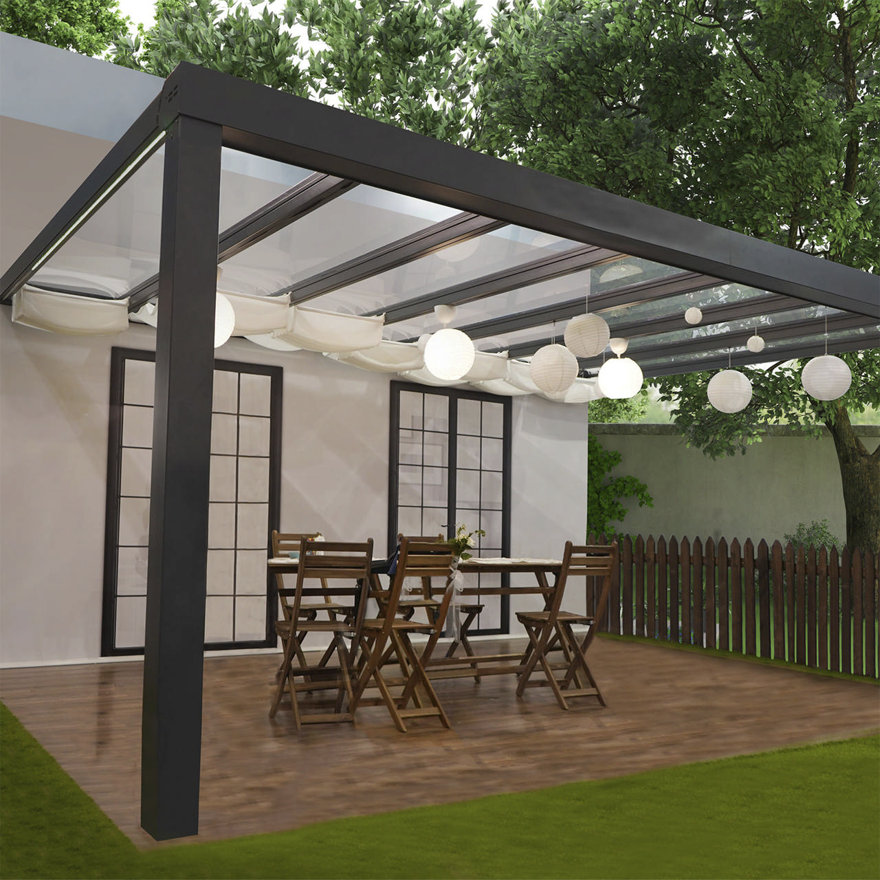 Patio cover Stockholm 3.4 x 5.2 m, anthracite Palram - Canopia