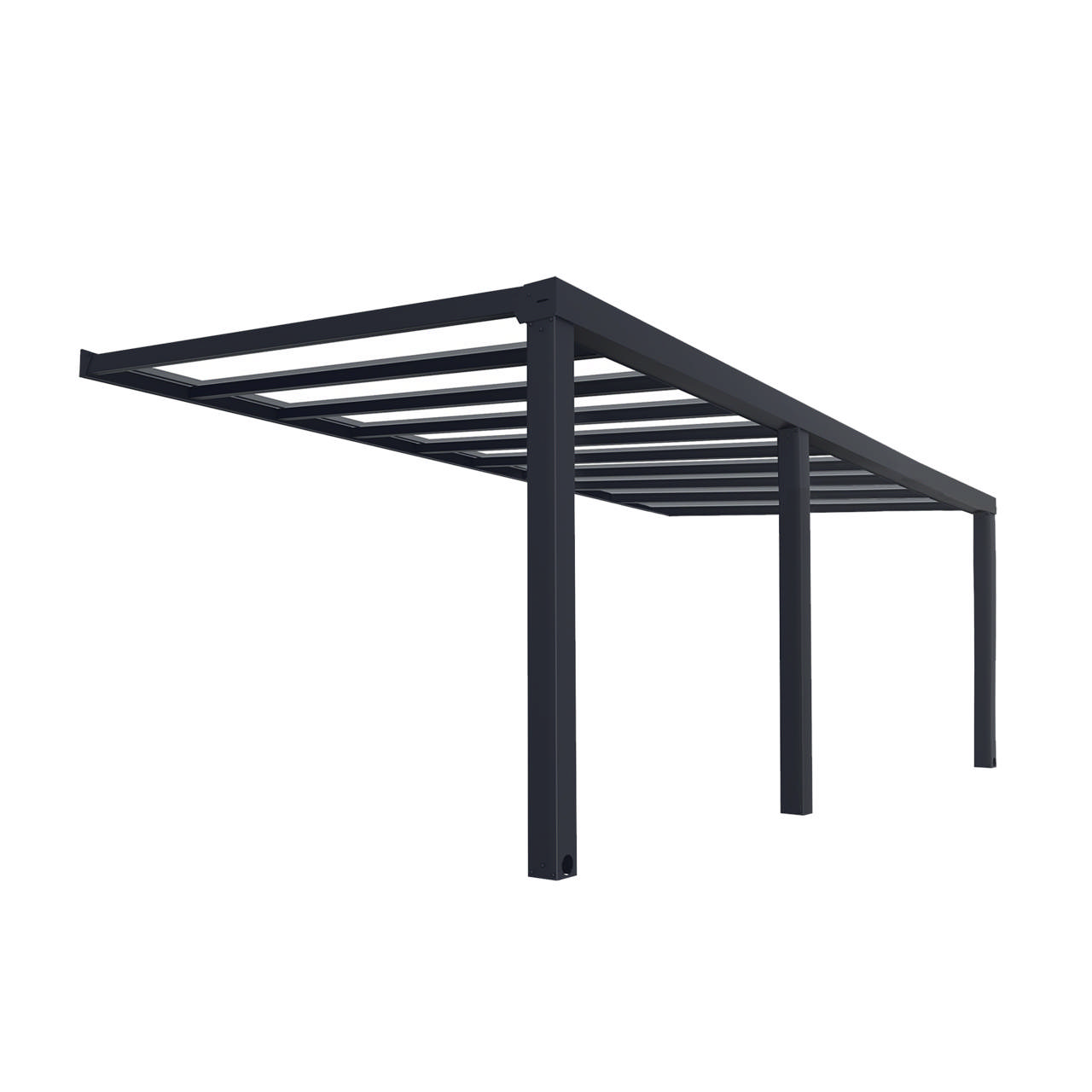 Patio cover Stockholm 3.4 x 6.6 m, anthracite incl. roof curtains Palram - Canopia