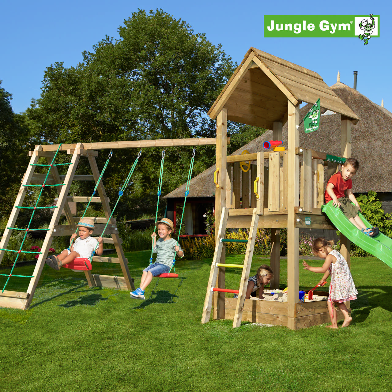 Playtower Jungle Gym Club 2.1, w/2-Climb Module 220 excl. slide