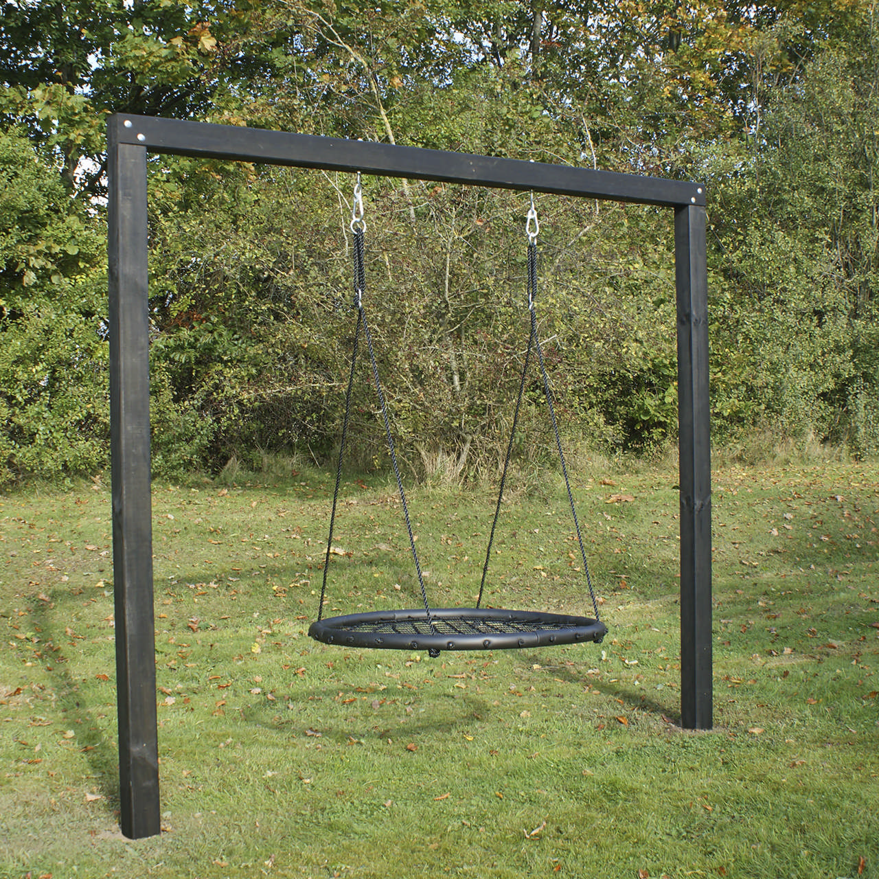 Swing stand Asta black primed incl. round swing NORDIC PLAY