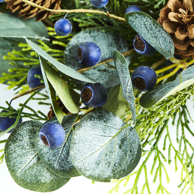 Artifcial wreath Ø50 cm w/blueberries