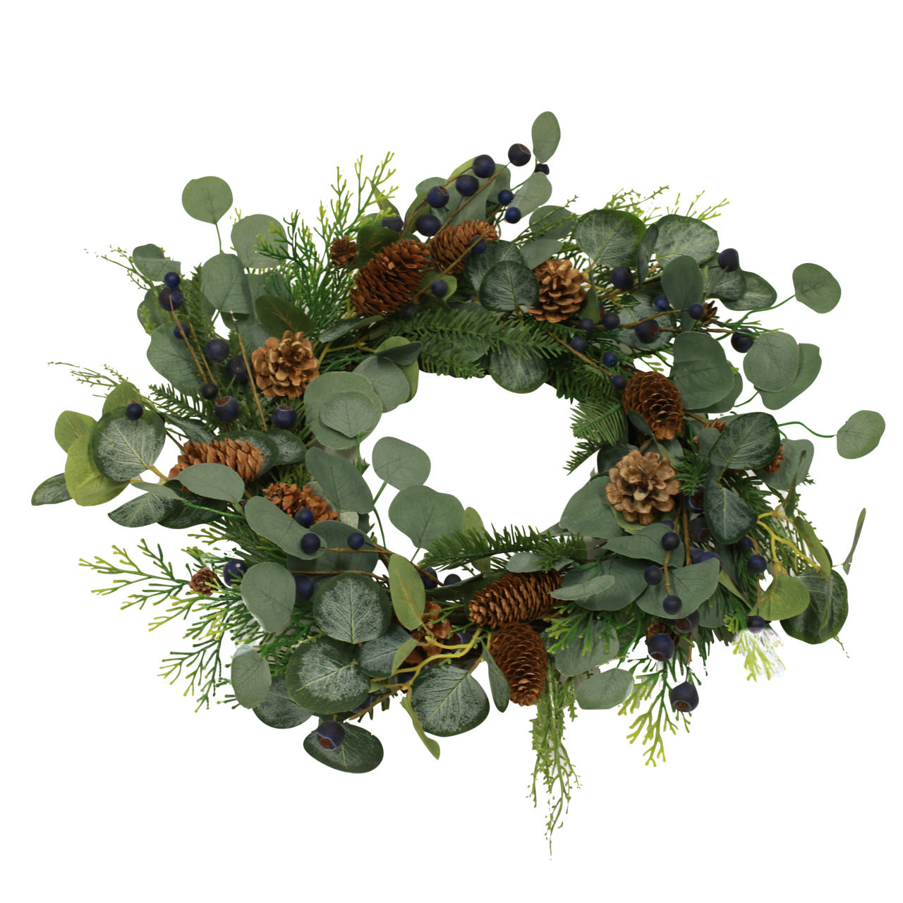 Artifcial wreath Ø50 cm w/blueberries