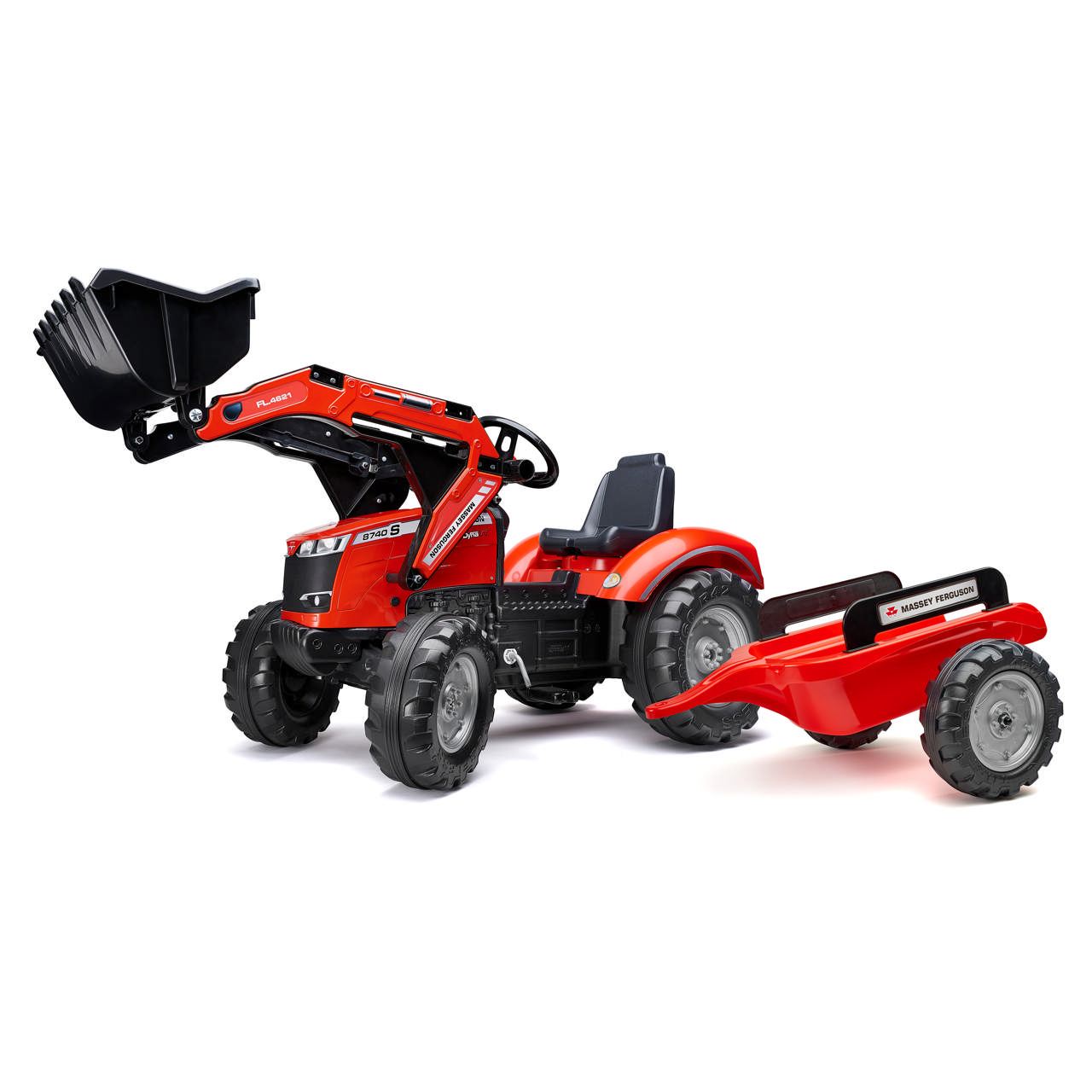 Digger with trailer FALK Massey Ferguson