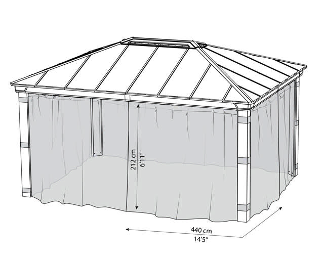 Mosquito netting set for Dallas 4900 Palram - Canopia