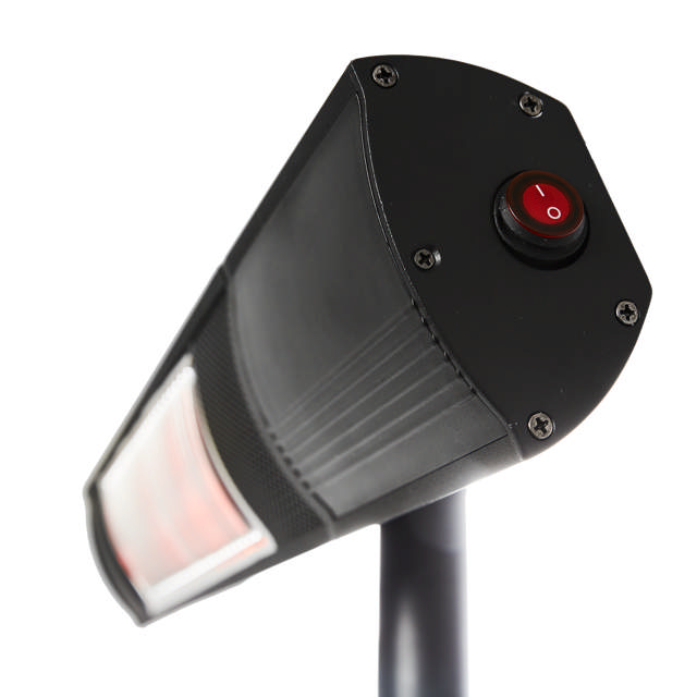Patio heater 500/1000/1500 W floor model, remote control, RGT, black HORTUS