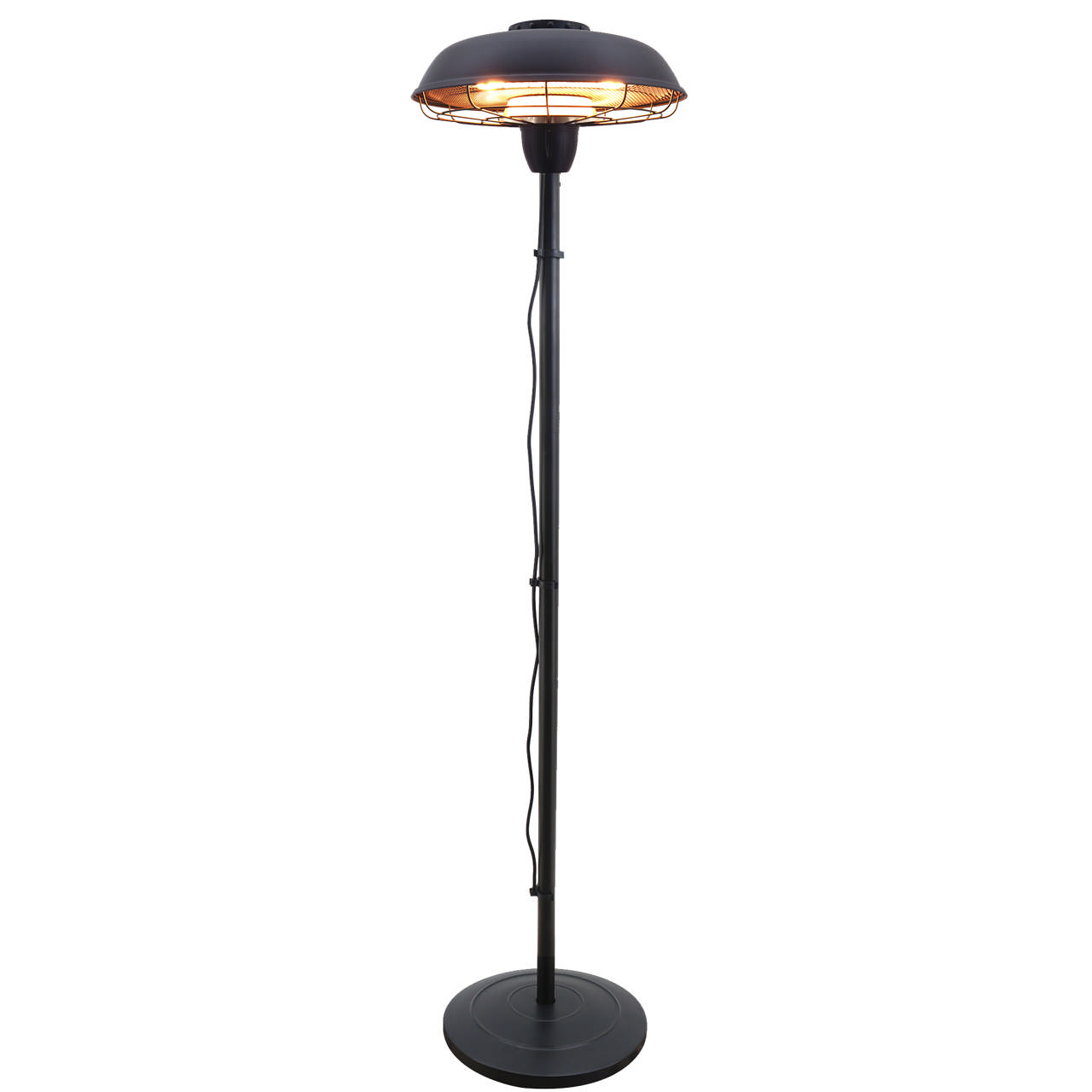 Patio heater 900/2100 W floor model, HA, black HORTUS