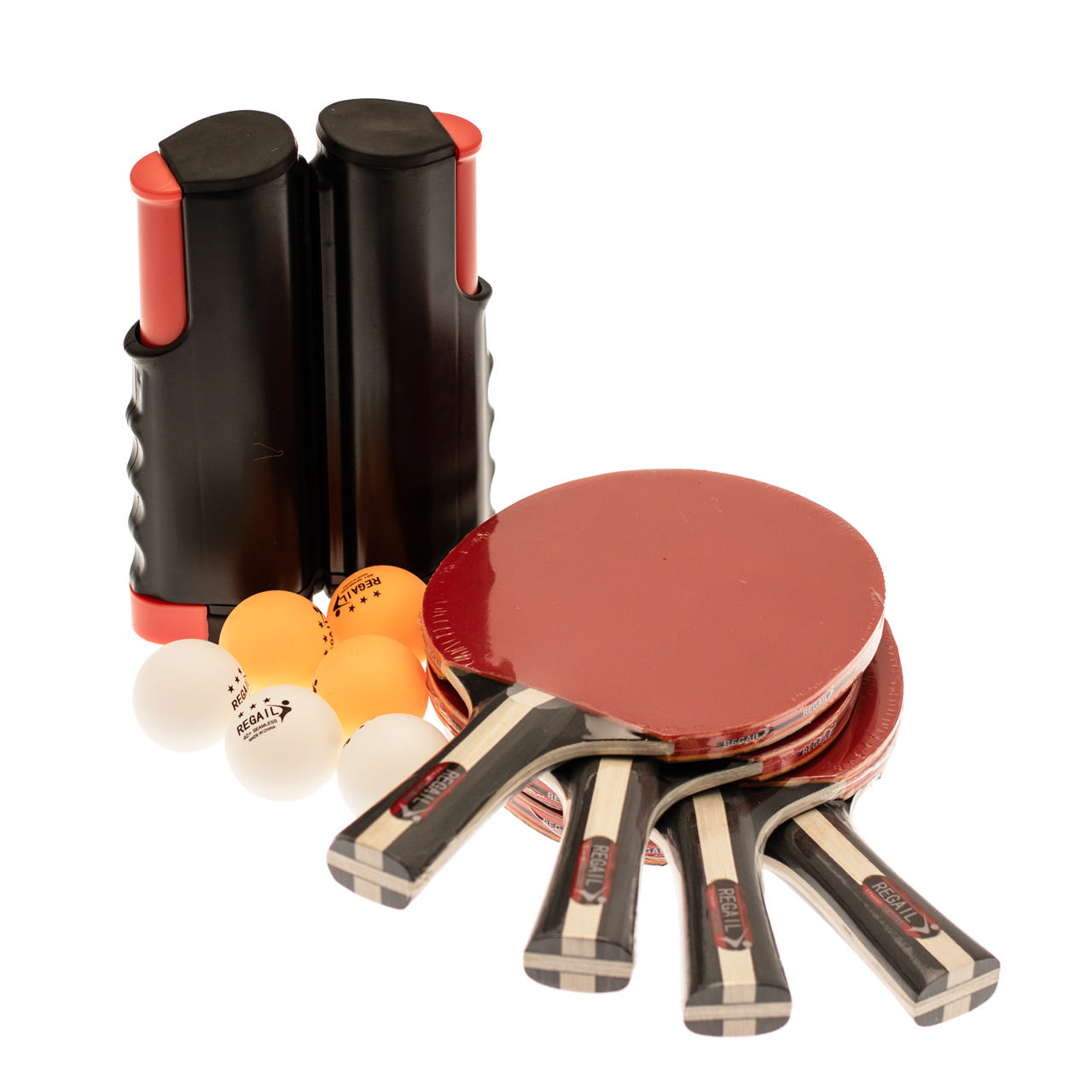 Table tennis set with adjustable net, 4 rackets and 6 balls NORDIC Games