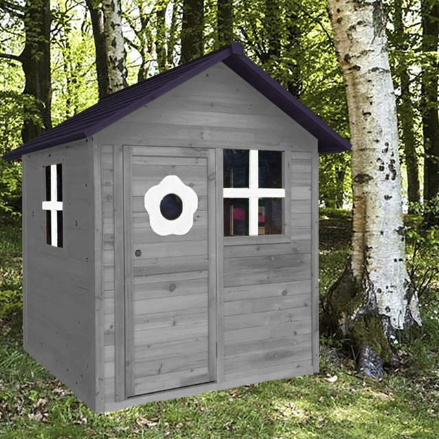 Playhouse gray/black 158 x 148 x 132 cm NORDIC PLAY