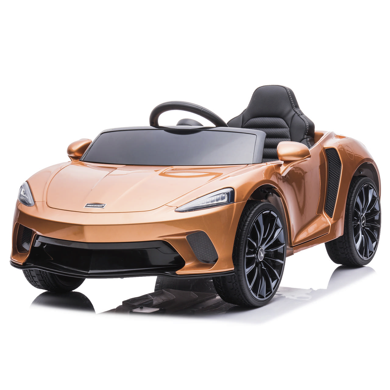 Electric car McLaren GT 12V7AH, EVA tyres, leather seat, BT, spray-painted copper NORDIC PLAY