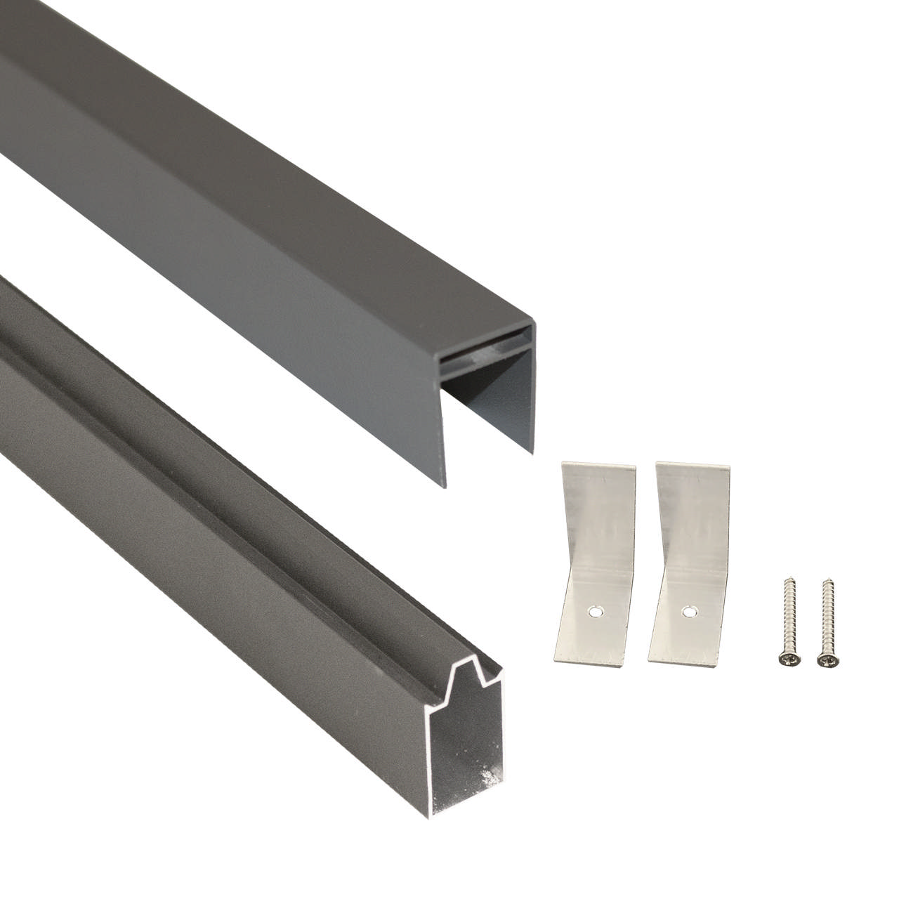 Top and bottom rail in anthracite aluminum design for 84 x 84 pole Royal HORTUS