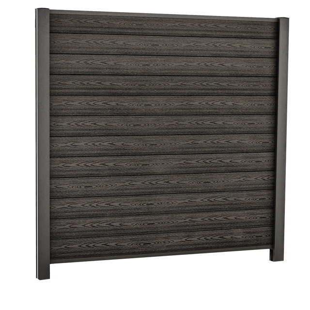Composite in wood look fence Royal Verona, fence package, 3 modules, 177,7 cm high from HORTUS
