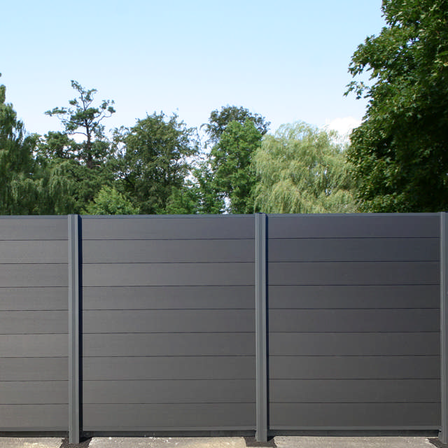 Composite in brushed look Royal Como, fence package, additional module, 184,9 cm long from HORTUS