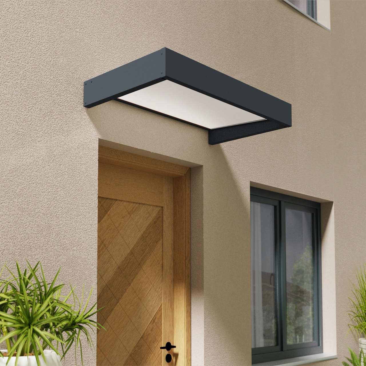 Door awning Sophia white opal 160 x 95 cm Palram - Canopia