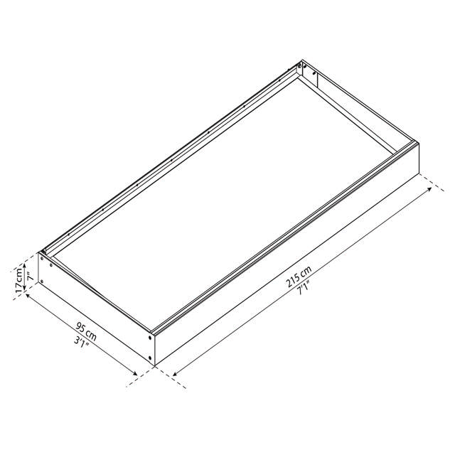 Door awning Sophia white opal 215 x 95 cm Palram - Canopia