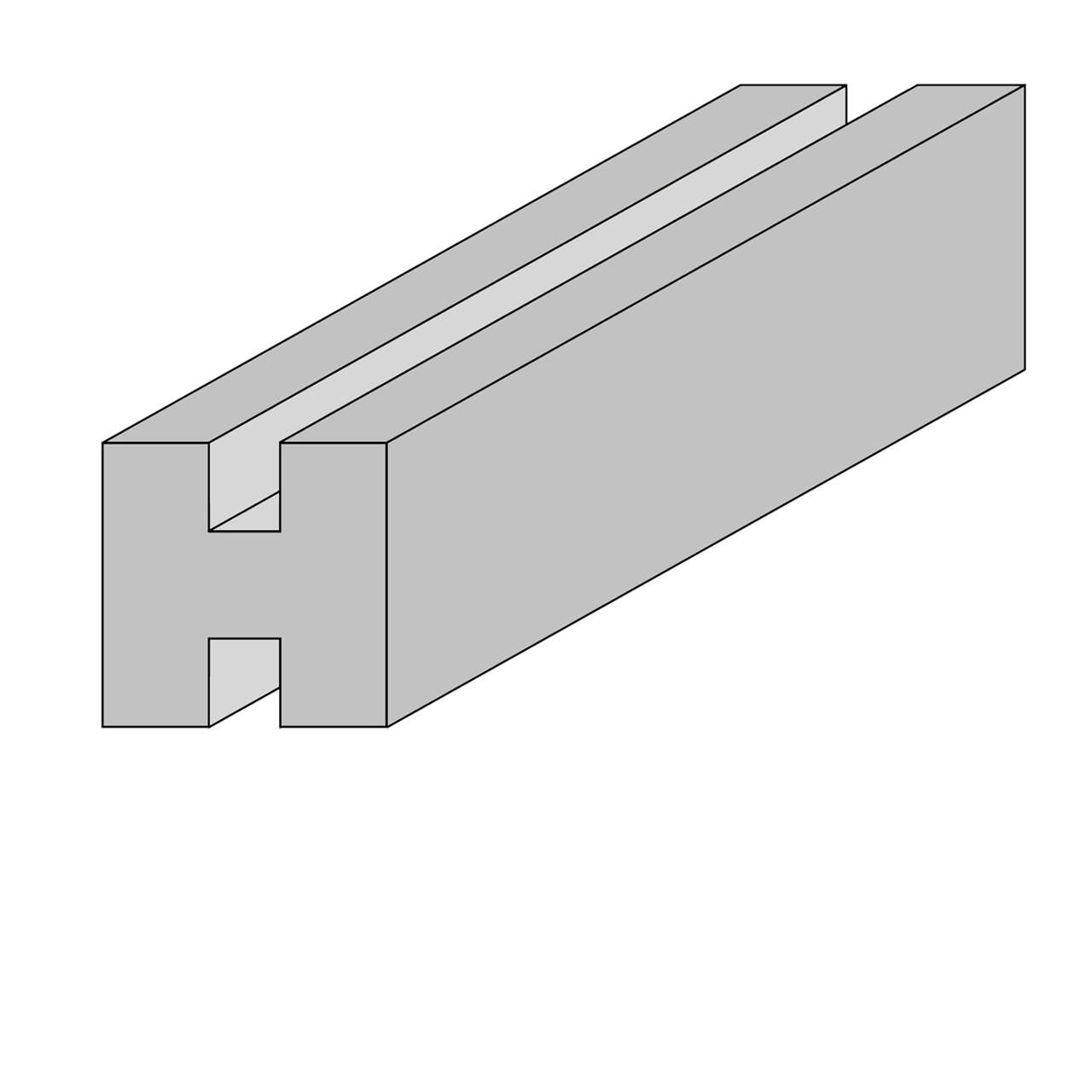 Post for profile fence middle 9 x 9 x 270 cm HORTUS