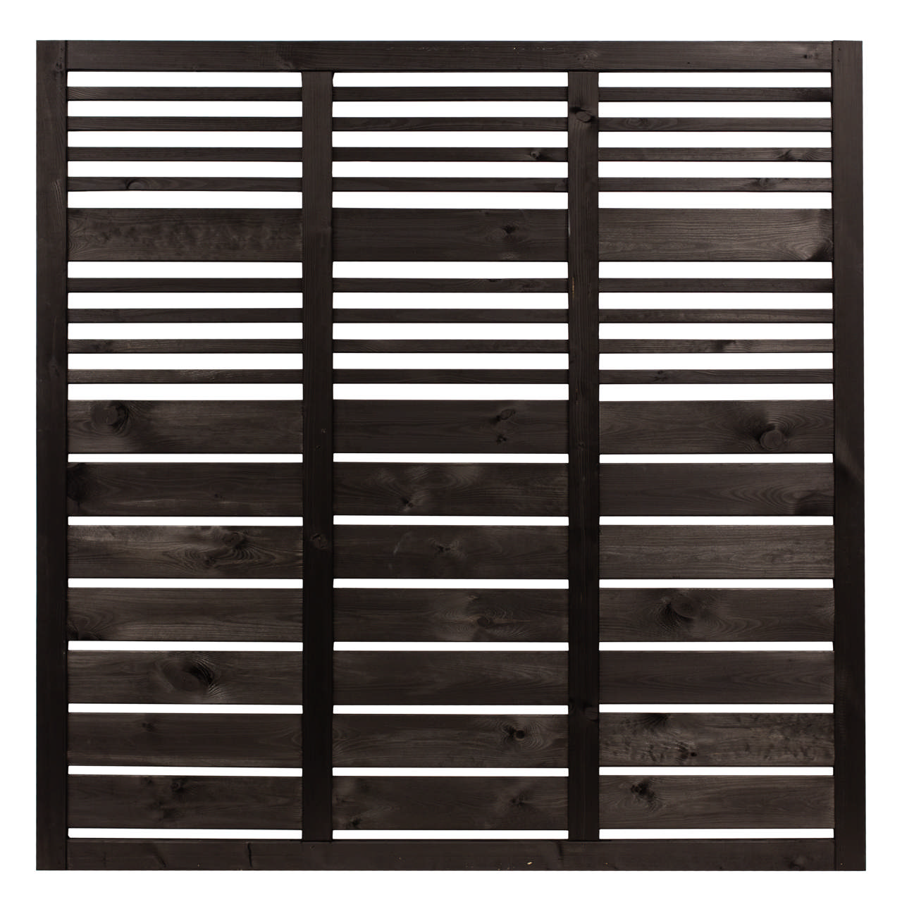 Windbreak fence, 180 x 180 cm, black primed, NORDIC FENCE, LINEAR