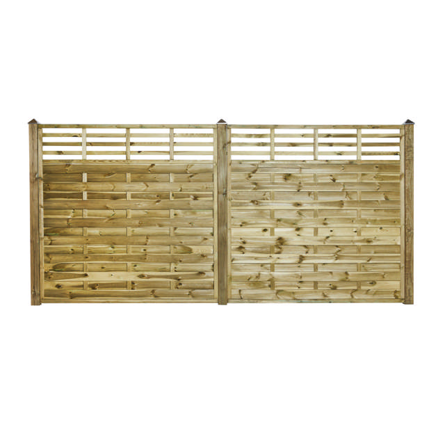 Windbreak fence, 180 x 180 cm, pressure-treated, NORDIC FENCE, STRAIGHT