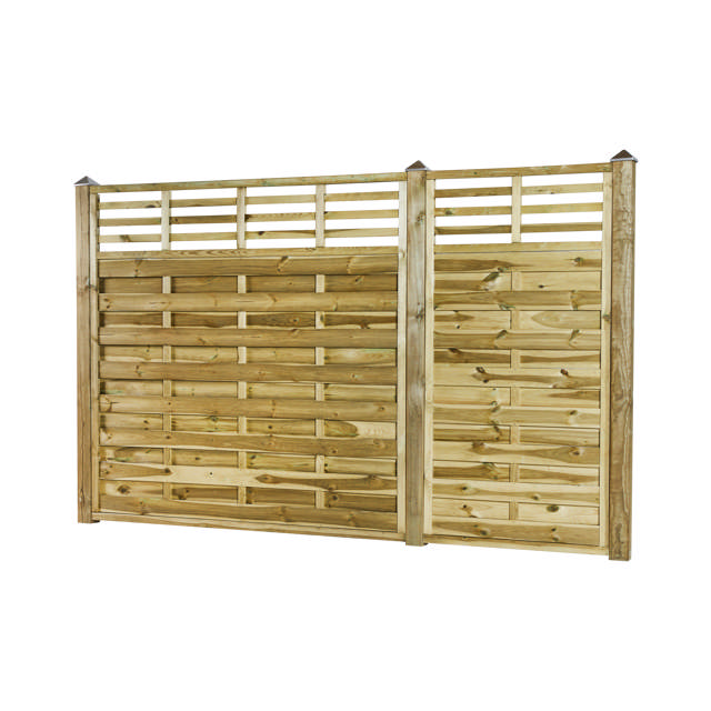 Windbreak fence, 180 x 180 cm, pressure-treated, NORDIC FENCE, STRAIGHT