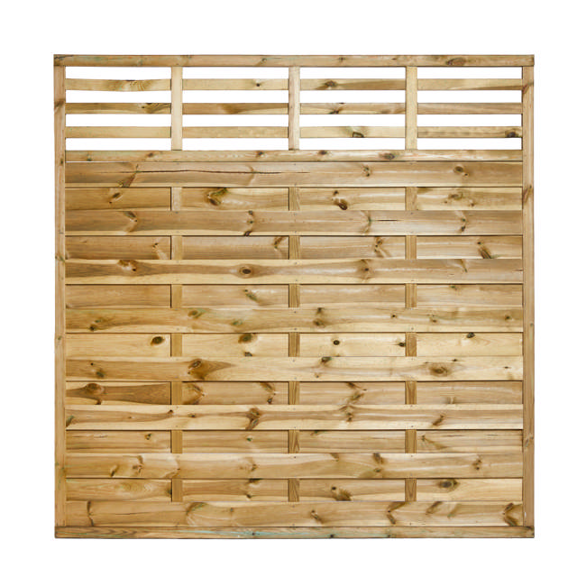 Windbreak fence, 180 x 180 cm, pressure-treated, NORDIC FENCE, STRAIGHT