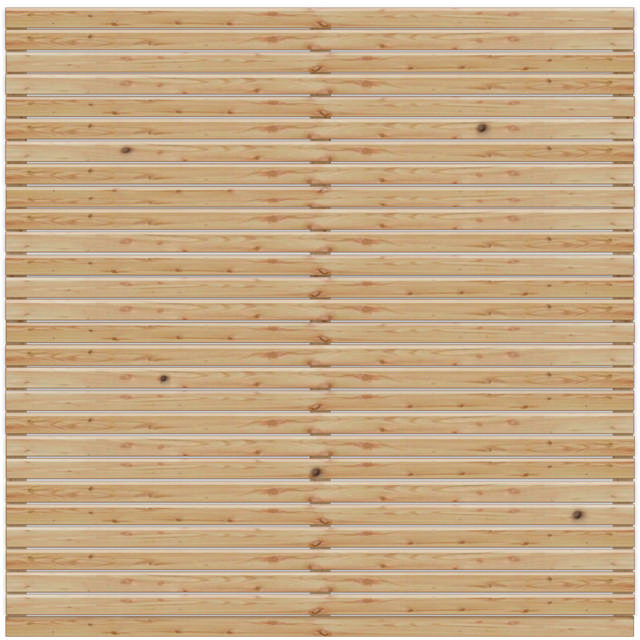 Rhombus windbreak fence, larch, 180 x 180 cm, NORDIC FENCE, HORIZONTAL