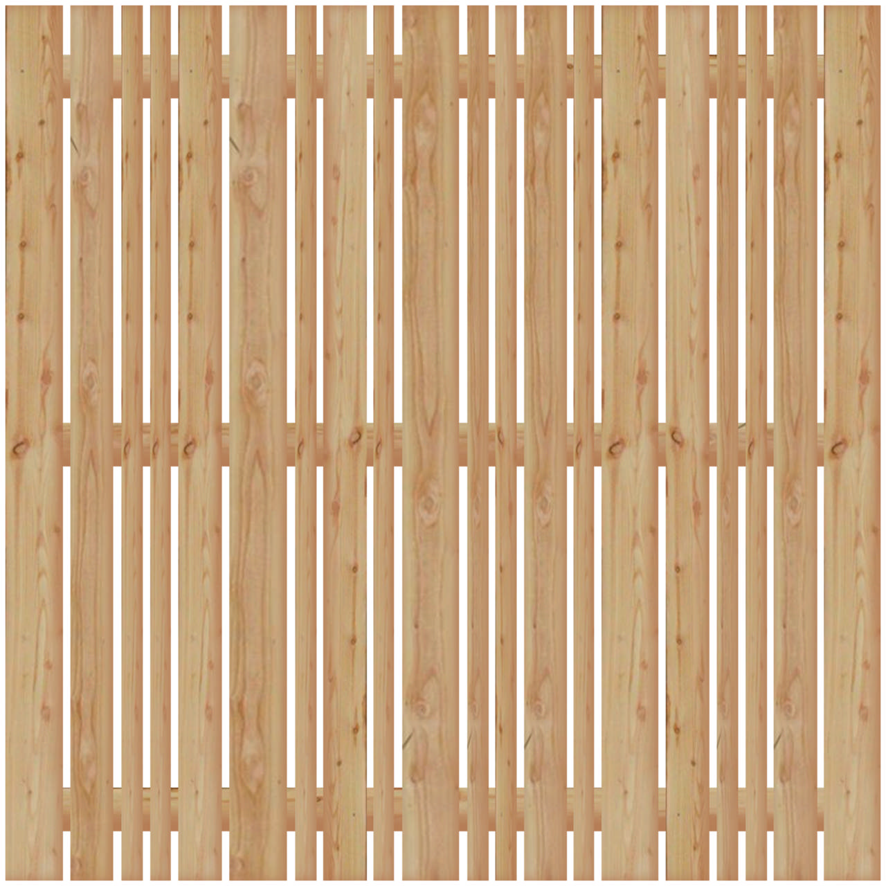 Windbreak fence, larch, 180 x 180 cm, NORDIC FENCE, VERTICAL