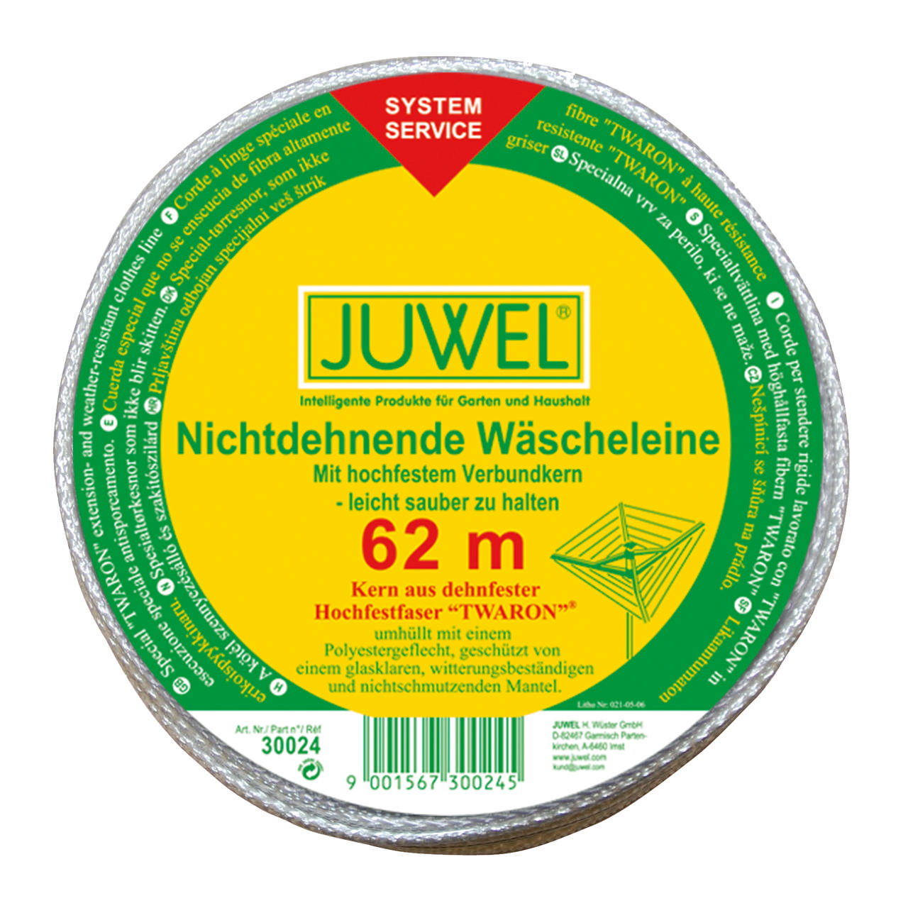 Twaron clothes line 62 m JUWEL