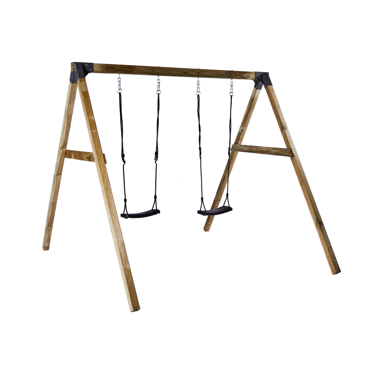 Swing set with 2 black swing seats NORDIC PLAY