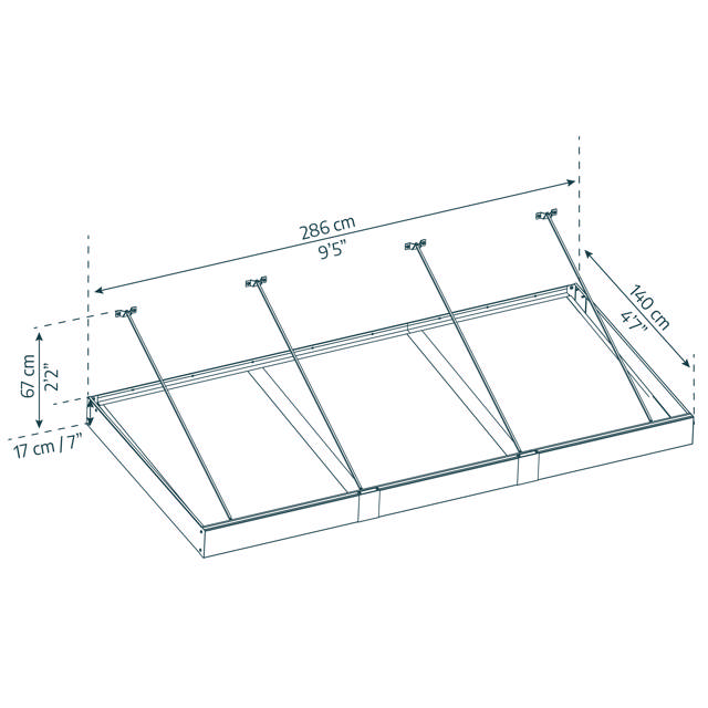 Door awning Sophia XL 3000 Palram - Canopia