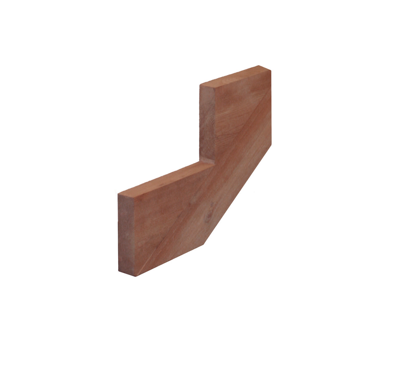 Stair stringer 2-step brown impregnated HORTUS